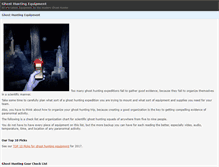 Tablet Screenshot of ghost-hunting-equipment.com